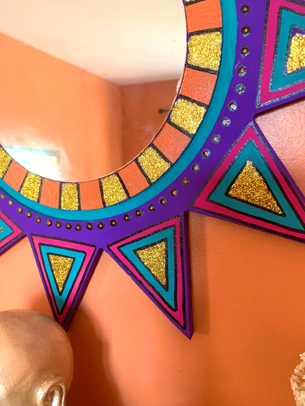 Sun Mirror (Hand Painted)