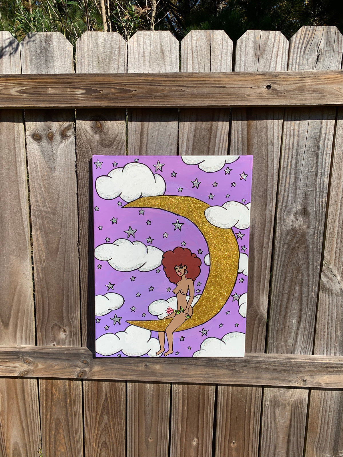 Moon Mami (18x24” Painting on canvas)